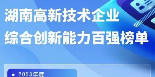 再傳佳訊丨宏工入選2023年度湖南省高新技術企業(yè)綜合創(chuàng)新能力百強